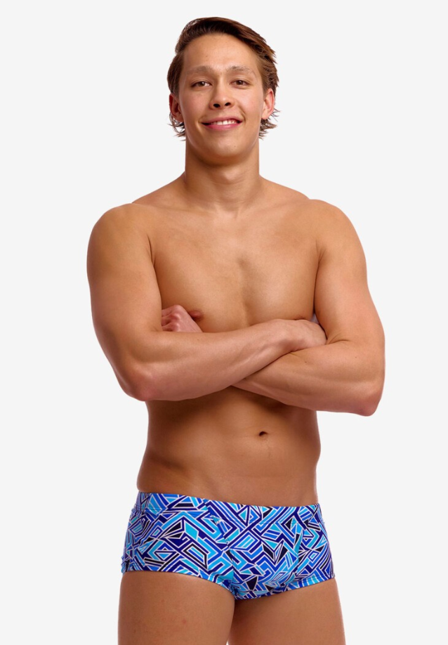 Funky Trunks Mens Classic Trunks - Blue Bits