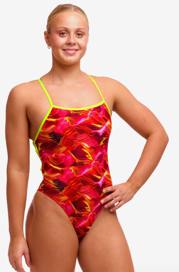 Funkita Womens Strapped In One Piece - Saucy Sonar