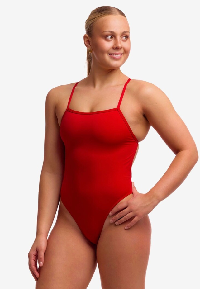 Funkita Womens One Piece Single Strength - Still red
