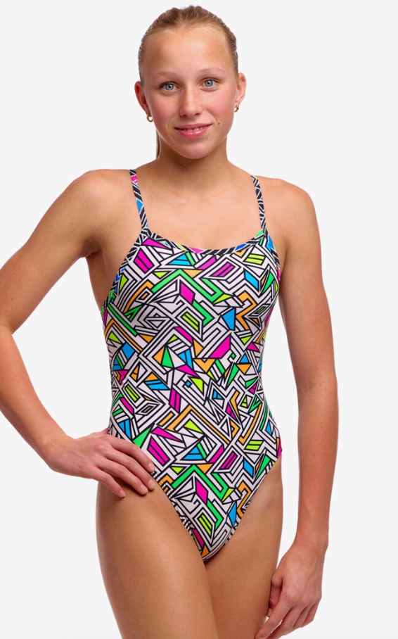 Funkita Girls Single Strap One Piece - Bitsy Boss