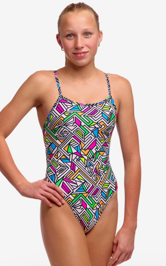Funkita Girls Single Strap One Piece - Bitsy Boss