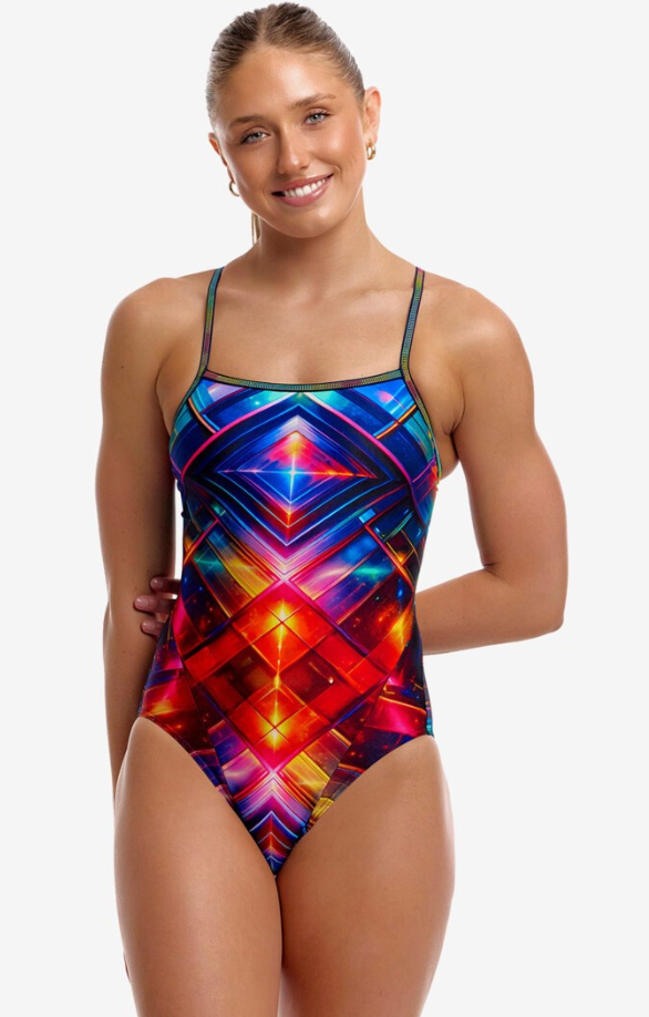 Funkita Womens One Piece Single Strap - Firefly Sparkle