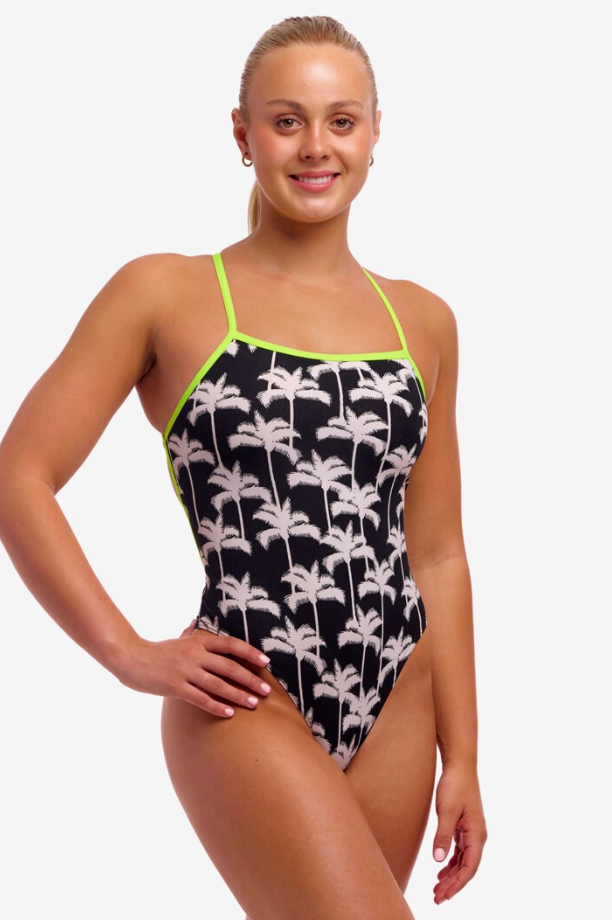 Funkita Womens Strapped In One Piece - Palm Night