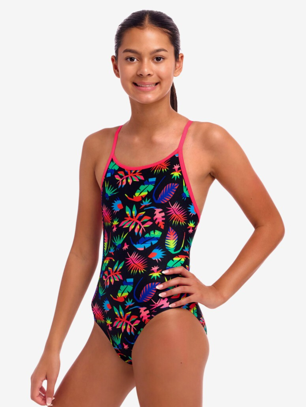 Funkita Girl's Diamond Back One Piece - Lost Leaf