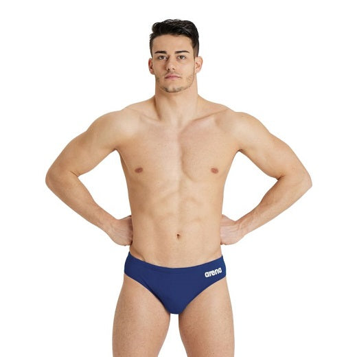 Arena Mens Solid Brief - Navy/White