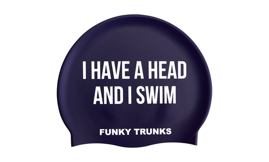 Funky Trunks I have a Head and I Swim Silicone Cap