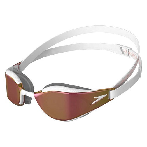 Speedo Fastskin Hyper Elite Mirror Goggle - White/Grey/Rose Gold